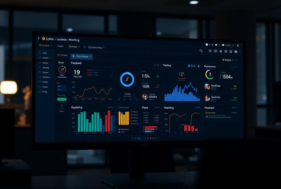Dashboard monitoring website uptime and updates